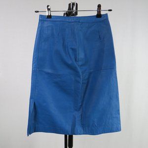 Avon Blue Leather Skirt